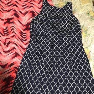 Navy blue triangle back short dress